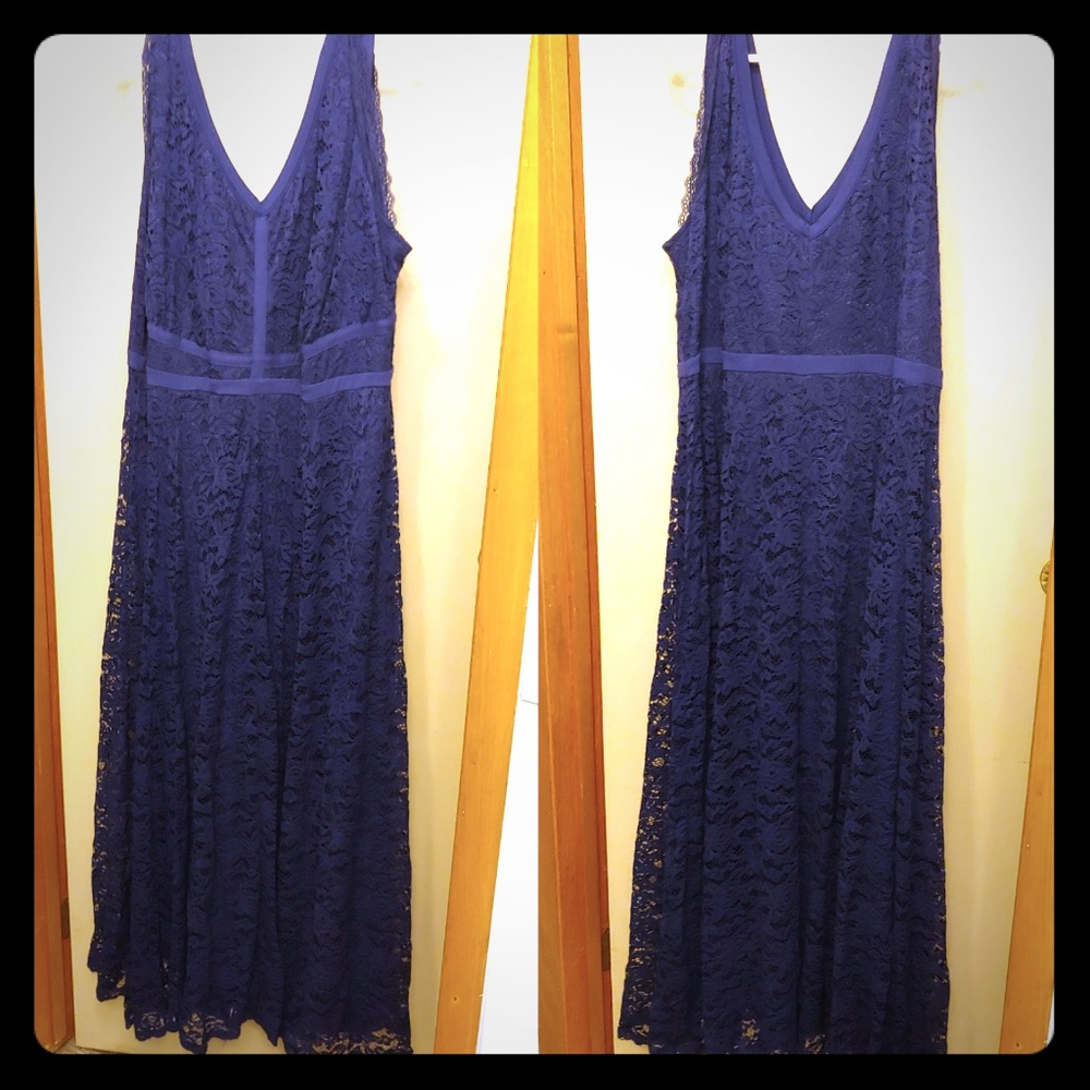 Torrid Navy lace maxi dress